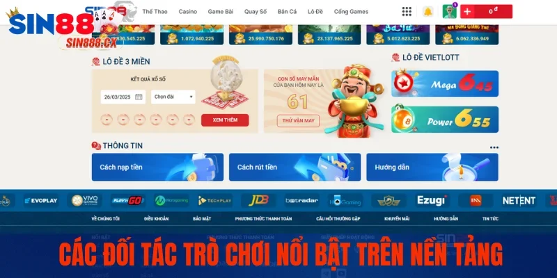 Sin88 – Nhà cái cá cược uy tín | Trải nghiệm đẳng cấp 8 Các đối tác trò chơi nổi bật trên nền tảng
